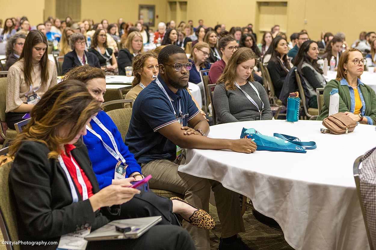 Room of conference attendees at Convention Center, Seattle